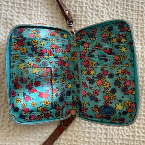 Sakroots Colorful Floral Wristlet Wallet with Zipper - Picture 3 of 4